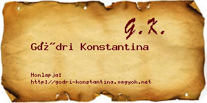 Gödri Konstantina névjegykártya